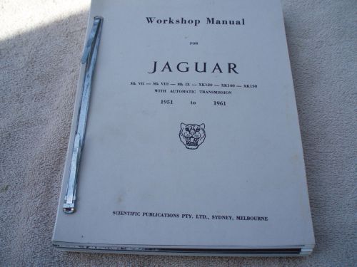 Jaguar repair manual reprint xk120-150