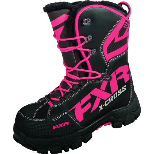 2016 new fxr x-cross snowmobile boot women&#039;s black fuchsia warm size 12.5