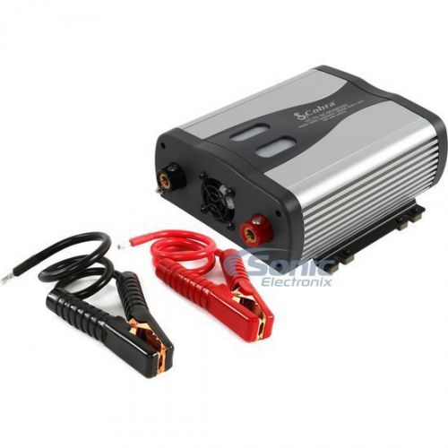 Cobra cpi 1000 1000w power inverter 2-ac output / 1-usb input digital volt meter