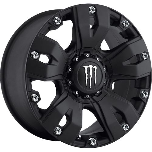 20x9 black monster energy 642b 8x6.5 +0 wheels exo grappler 35x12.50r20lt tires