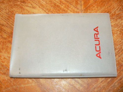 1987 acura legend coupe 2-door original owner&#039;s manual with cover