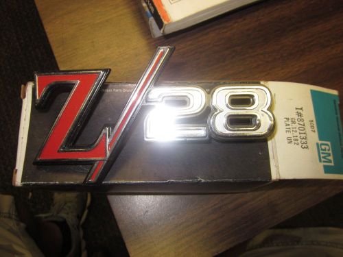 69 camaro gm nos z28 tail panel emblem #8701333