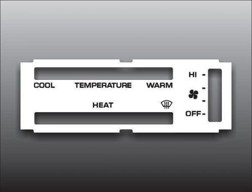 1981-1989 dodge ram white heater control switch overlay hvac