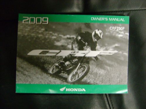 Honda owners manual 2009 crf230f crf 230f