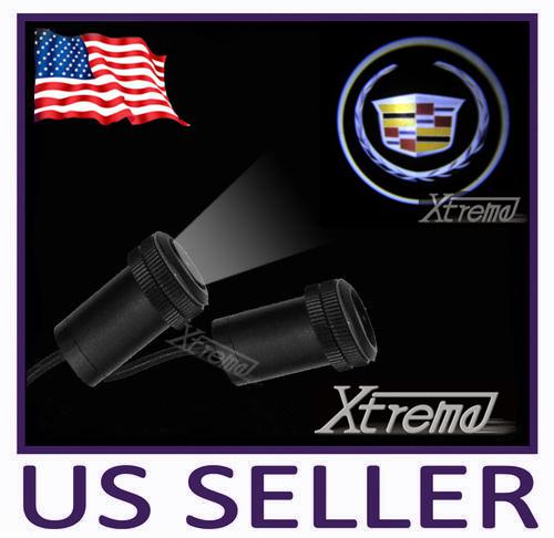 2x latest led 5w 4th gen car door laser projector logo light for cadillac