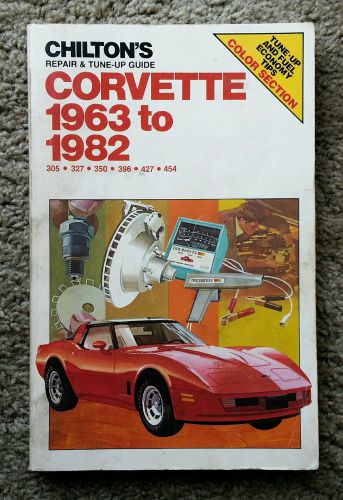 Vintage chilton&#039;s corvette repair &amp; tune-up guide 1963 to 1982