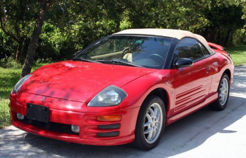 Mitsubishi eclipse spyder convertible top w/heated glass window, haartz vinyl