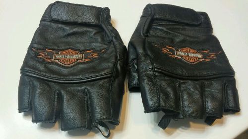 Ladies harley davidson fingerless gloves size m