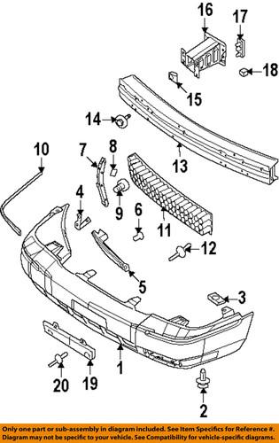 Mercury oem 3w3z16019ab front bumper-mount bracket