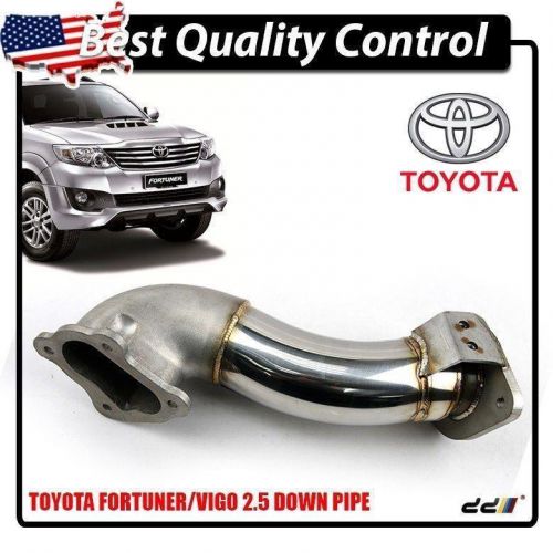 Stainless steel exhaust down pipe 4runner fortuner hilux sr5 mk6 2.5l turbo 2kd