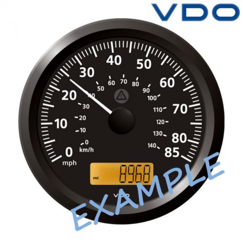 Vdo viewline speedometer marine boat lcd 85mm 3&#034; 120 km/h white a2c59510476