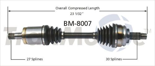 New cv axle shaft fits 2000-2006 bmw x5  surtrack perf axles (was wonh cv)