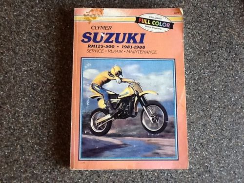 Clymer m379 suzuki rm125 - rm500 service repair maintenance 1981 - 1988