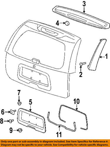 Chevrolet gm oem 19120564 lift gate-upper molding