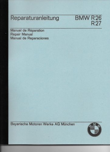 Bmw r 26, r27  shop manual- orig. repro   - 72 pages