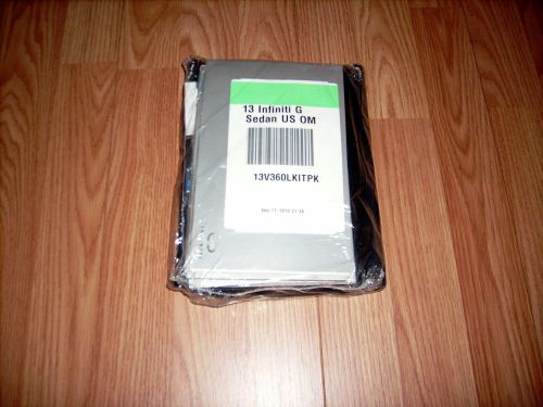 2013 infiniti g sedan owners manual new sealed 03064