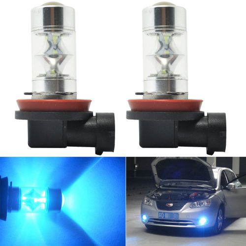 2x h11 h8 ice blue led fog light samsung 60w projector daytime running drl bulbs