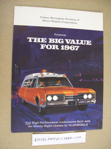 1967 oldsmobile  cotner / bevington ambulance   brochure