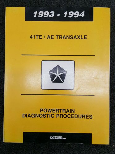 1993 - 1994 chrysler corp 41te/ae transaxle diagnostic procedures factory manual