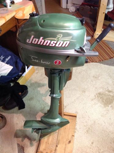 Antique vintage 1950&#039;s 3 hp johnson sea horse jw-10 outboard boat motor