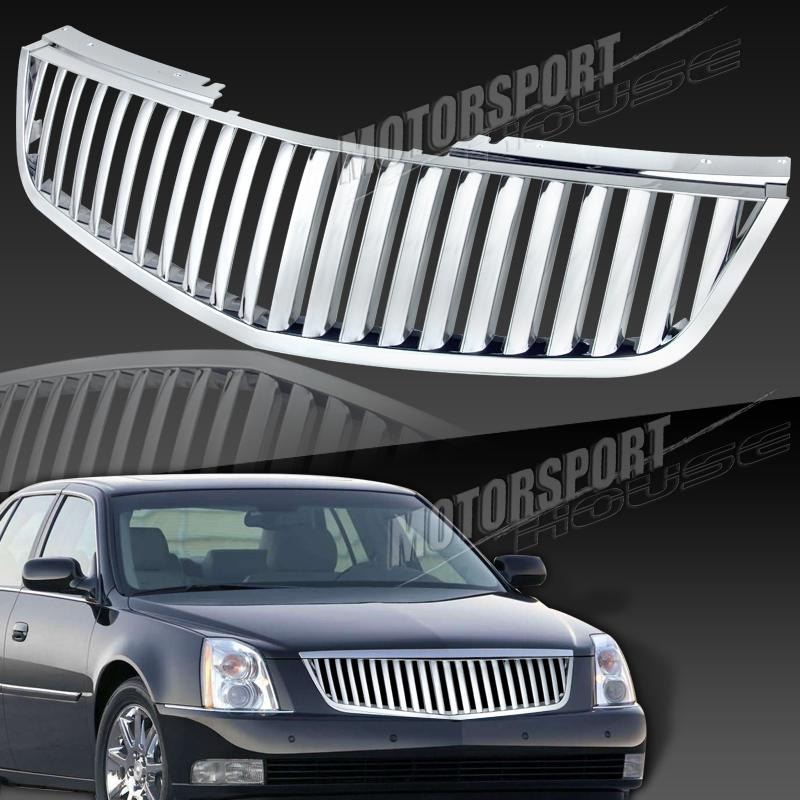 06-10 cadillac dts all chrome vertical style front upper grille grill new