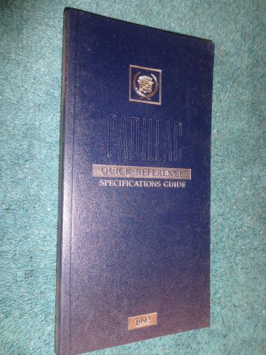 1992 cadillac service specifications book / original manual all models alante ++