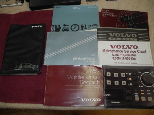 1989 volvo 740 owner&#039;s manual, cover and other books