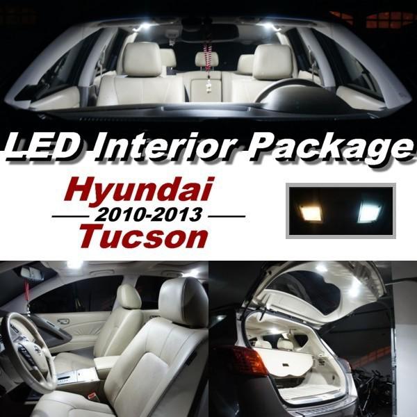 7 x xenon white led lights interior package kit for 2010 - 2013 hyundai tucson