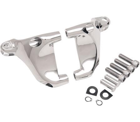 Chrome passenger footpeg mount kit for 2004-2012 harley sportster xl models