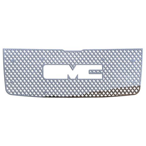 Gmc sierra hd 07-10 stainless diamond mesh front metal grille trim cover insert