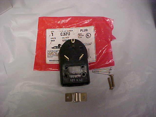 Midwest c32u angle cap rv plug 30amp 125ac new