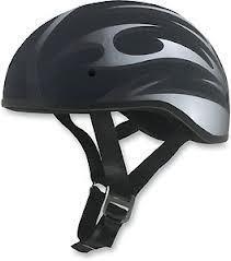 Afx fx-200 slick beanie-style black with silver half helmet