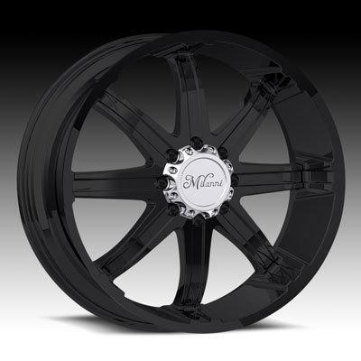 22" milanni kool whip 8/ 8x6.5 ram 1500 mega cab hummer black wheels rims