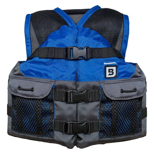 Bluestorm sportsman youth mesh fishing life jacket - deep blue bs-105-nav-y