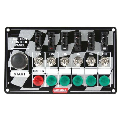 Quickcar racing 50-164 - lighted fused ignition control panel with light