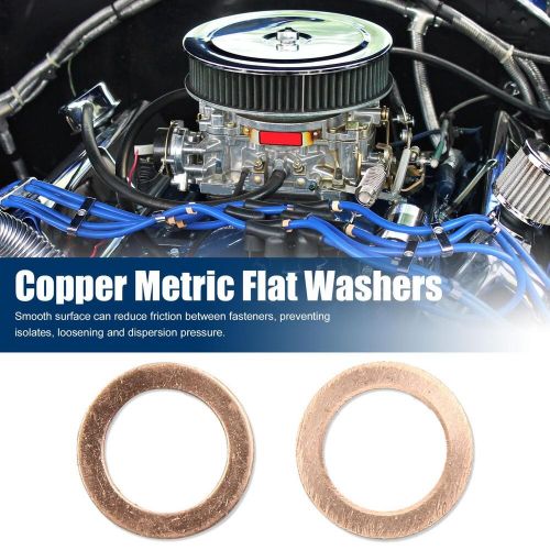 M14 x 21mm x 1mm copper flat washers car engine sealing gaskets rings 50pcs