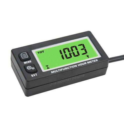 0‑25000rpm digital tachometer 0‑999999h hour meter lcd display ip65 for moto chw