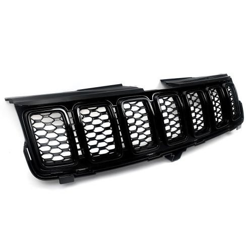 For jeep grand cherokee 17-2020 front bumper grille upper honeycomb gloss black