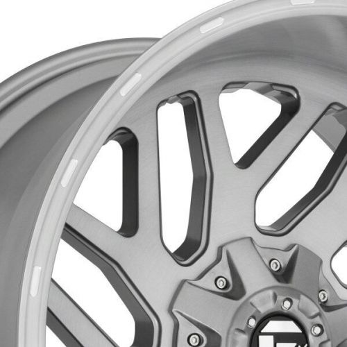 (set of 4) fuel d715 triton platinum wheels 22x12 6x135/6x5.5 -44mm  rims 22&#034;