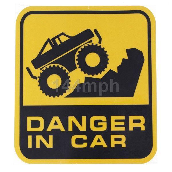 High quality 3m sticker vinyl decal - danger in car #65