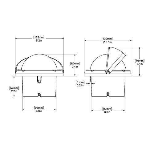 Ritchie ss-1002w supersport compass - flush mount - white