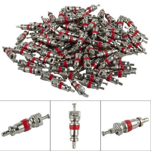 Tire valve stem cores 100pcs car accessories for valve with red rubber ring