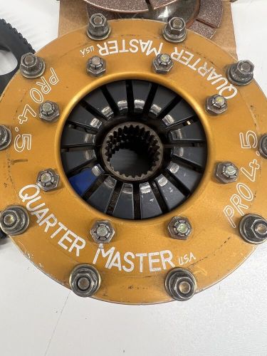 Quartermaster 4.5&#034; triple 3 disc clutch with 26 spline discs chevy 2 piece seal