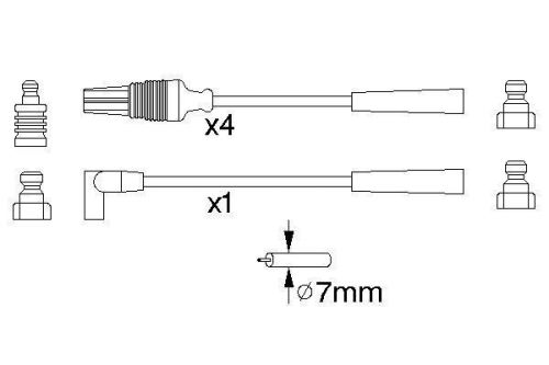 Ht leads ignition cables set fits citroen zx 1.1 1.4 91 to 95 bosch 5967c8 new