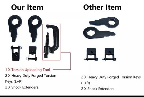 8milelake 1&#034;-3&#034;torsion bars lift key unloading tool with shock extender bracket