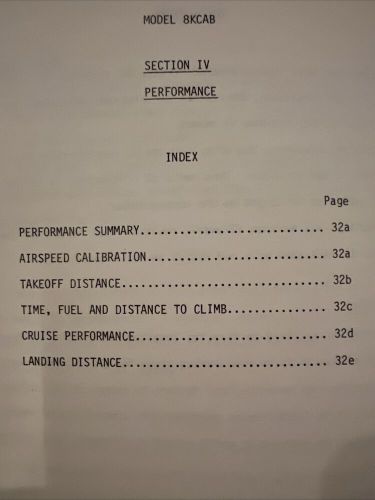 Bellanca pilot&#039;s operating manual for decathlon 1978-1980 series super corporat