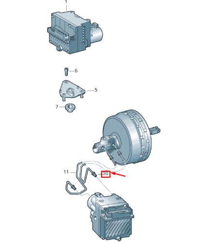 Volkswagen crafter 2f mk1 brake line 2e0611711 new original-