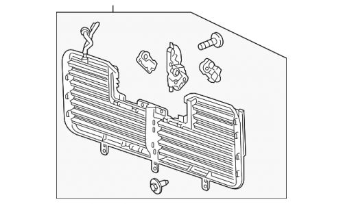 Genuine gm front bumper shutter 84363184