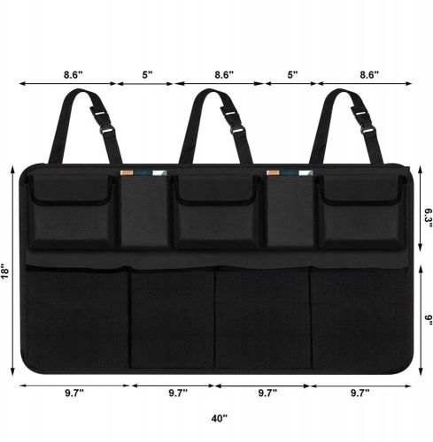 Car trunk organizer backseat hanging organizer 9 storage bag new