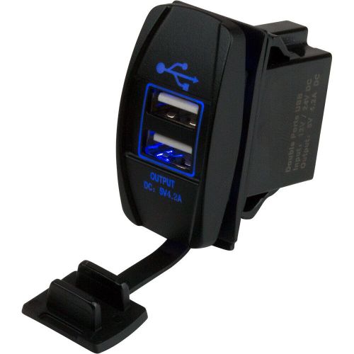 Sea-dog dual usb rocker switch style power socket